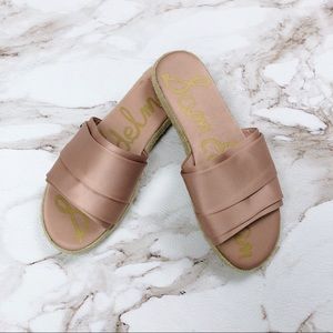 ☀️ Sam Edelman Lars Satin Espadrille Slide Sandal